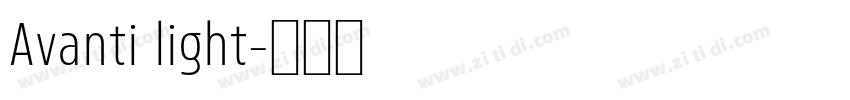 Avanti light字体转换